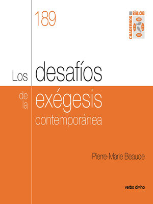 cover image of Los desafíos de la exégesis contemporánea